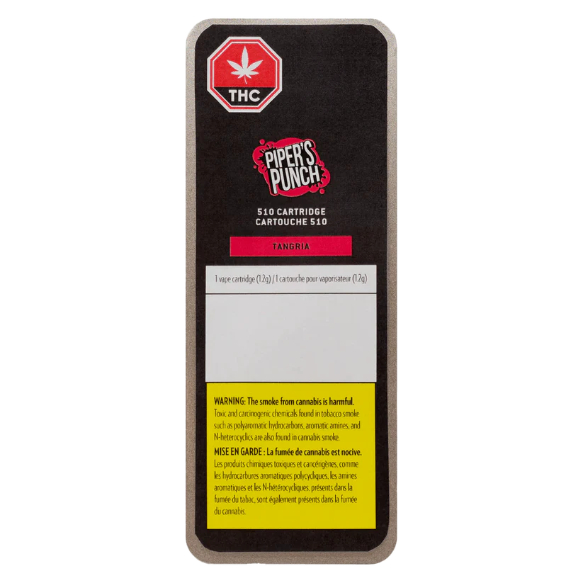 Piper’s Punch Tangria Vape Cartridge – Grape & Berry Explosion - Image 3